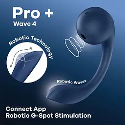 Смарт-стимулятор точки G + вакуумний стимулятор клітора Satisfyer Pro+ Wave 4 Connect App - мініатюра 6