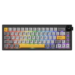 Клавиатура игровая механическая беспроводная Ajazz AK-650B Black RGB Flying Fish Switch Hot-Swap 2.4G/Bluetooth/USB