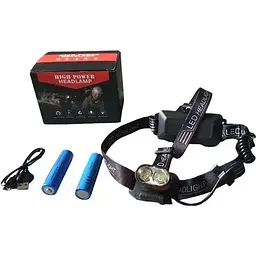 Налобний ліхтар Head Lamp LED HL-2128 акумуляторний для риболовлі 18650 - мініатюра 6