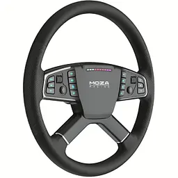 Кермо Moza Racing TSW Truck 40 cм 14 кн. RGB чорне - мініатюра 2
