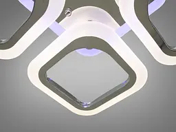 Люстра стельова LED Diasha AS8060/4HR, 50W, 3200K/4100K/6000K, акрил, хром, сучасний стиль для дому - мініатюра 4