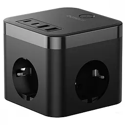 Мережевий фільтр Baseus PowerCombo Cube Power Strip 3xAC+2xUSB+2xType-C 30W (1.5m) - мініатюра 4