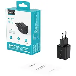 Мережевий зарядний пристрій Choetech USB-A/USB-C PD5012-EU-BK - мініатюра 3