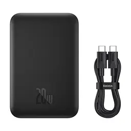 Зовнішній акумулятор Baseus Magnetic Mini Air Wireless Fast Charge Power Bank 6000mAh 20W Cluster Black(With Simple Series Charging Cable Type-C to (P10059002113-00) - мініатюра 10