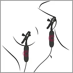 Затискачі для сосків - FFS Vibrating Nipple Clamps - мініатюра 4