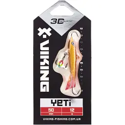 Балансир Viking Fishing Yeti Ice Jig 50mm 12.0g #8 Candle Flame - мініатюра 2