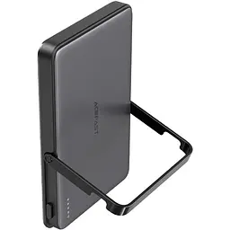 УМБ Acefast Magnetic Wireless 5000mAh 18W PD,QC3.0 USB-C In/Out,with holder, ультра тонкий M16 Black - мініатюра 2