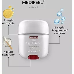 Сонцезахисний стік для обличчя Medi-Peel Peptide 9 Bio Sun Stick Pro SPF 50+ PA++++ пептидний 20 г - мініатюра 5