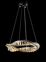 Фігурна хромована світлодіодна люстра Splendid Ray LD8955/450B/1 LED (CH), 45 см з кришталевим контуром - мініатюра 3