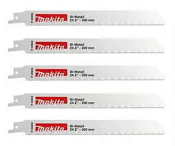 Набір полотен BiM по металу 200 мм для шабельної пили Makita P-04949 (5 шт)