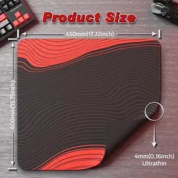 Ігровий килимок Attack Shark CM02 / 40*45 см / Black Red - мініатюра 2