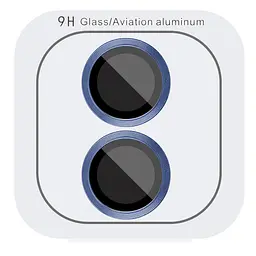 Захисне скло Metal Classic на камеру (у упак.) для Apple iPhone 16 (6.1) / 16 Plus (6.7) Синій / Ultramarine