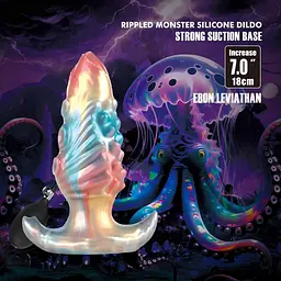 Фалоімітатор Power Monsters Ebon Leviathan, 18 см (мульті) - мініатюра 8