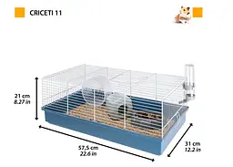 Клітка для хом'яків Ferplast Criceti 11 блакитна 57.5х31х21.5 см 57011411 - мініатюра 3