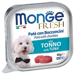 Вологий корм Monge Dog Fresh з тунцем, 100 г