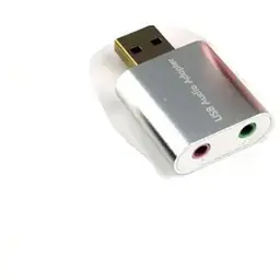 Звукова плата USB, 2 Channel mini, C-Media chip, RTL, срібляста