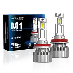 Комплект світлодіодних ламп Infolight M1 Dual Canbus H11 55W