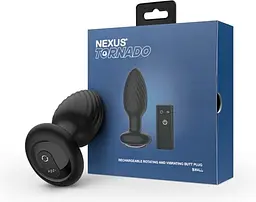 Анальна пробка Nexus TORNADO Remote Control Rotating Butt Plug, 7,7х3,3 см, чорний - мініатюра 6
