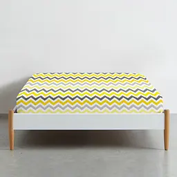 Євро простирадло Cosas Yellow Zigzag 220х240 см (ZigYellowGrey_240s) - мініатюра 2