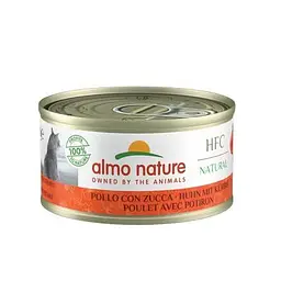 Консервований корм Almo Nature з куркою та гарбузом для дорослих кішок (шматочки в желе) (70 гр)