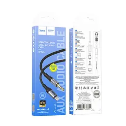 AUX кабель Hoco UPA26 Type-C to Jack 3.5 1 м чорний - мініатюра 7