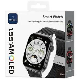 Смарт-годинник SW08 Smart sports watch (call version) Black Wiwu teh0030159 - мініатюра 5