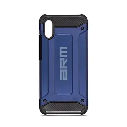 Чехол для Xiaomi Redmi 9A, Panzer, синий, противоударный, бронированный, милитари, панель-накладка, защита всего корпуса, защита дисплея и камеры, термополиуретан (TPU) + поликарбонат (PC), ArmorStandart (ARM70815)