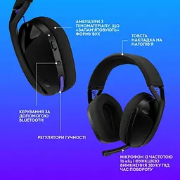 Ігрова гарнітура Logitech G321 Lightspeed Wireless Black (981-001563) - мініатюра 5
