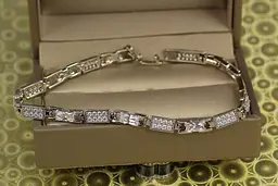 Браслет Xuping Jewelry Гравій з білими каменями 19 см 5 мм сріблястий