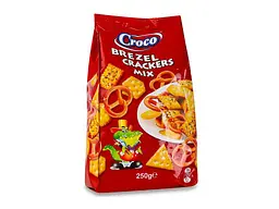 Крекер CROCO Мікс та фіг. соломки CRACKERS&BREZEL 250г