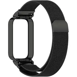 Ремінець DK для Xiaomi Mi Smart Band 9 Active Metal Milanese Loop Magnetic (018854) (black) - мініатюра 2