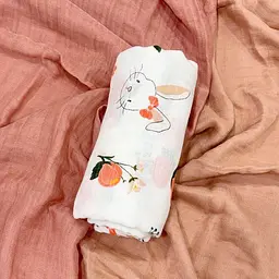 Набір органічних пелюшок Lovely Svi 3 шт – м’які, дихаючі, розмір ХL- 110 x 115 см Зайчики (120125) - мініатюра 2