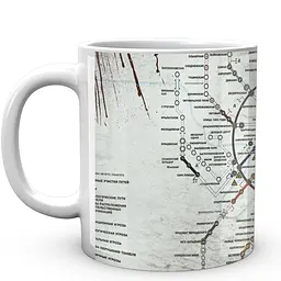 Кухоль GeekLand Metro 2033 Метро 2033 map MT 02.01 330 мл білий - мініатюра 2
