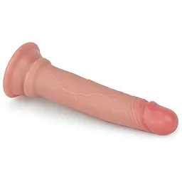 Фалоімітатор Dual-Layered Liquid Silicone Nature Cock 18.5 см тілесний - мініатюра 4