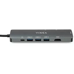 Концентратор Vinga USB-C 3.1 to HDMI+RJ45_1Gbps+3xUSB3.0+SD/TF+PD100W (VHYC8) - мініатюра 5
