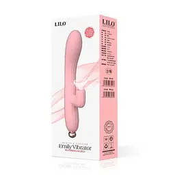 Вібратор кліторально-вагінальний Lilo Emily акумуляторний водонепроникний 21,3 см рожевий