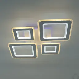 Смарт люстра керована світлодіодна OVAL RGB 110 Bт 5S 550x520x75 мм Біла ESLLSE