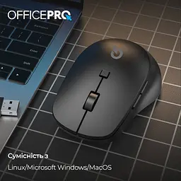 Миша OfficePro M305B Silent Click Ergonomic Wireless Black [144317] - мініатюра 13
