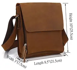 Чоловіча шкіряна сумка Vintage 21,5х25,5х7,5 см sum0012446 - мініатюра 3