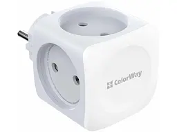 Мережевий розгалужувач ColorWay White (CW-CHE4W)