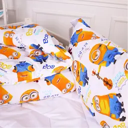 Набір антиалергенний MirSon зима Kids Time 20-0036 Minions 140x205 см бавовна: ковдра з подушкою (2200009665349) - мініатюра 3