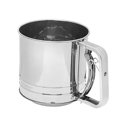Кухоль-сито для просіювання борошна великий подвійне сито Ø 10 см, Kitchen Master Светло-серый 84211 - мініатюра 3