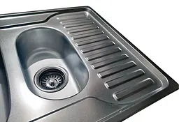 Кухонна мийка Romzha Petrika 1.5C Satin RO49669, Сірий - мініатюра 7