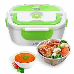 Електричний ланч-бокс контейнер Electronic Lunchbox YS 001 40 W з підігрівом термос для їжі Біло-салатовий - мініатюра 3