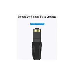 Патч-корд 3м, UTP cat 6 RJ-45 flat black Vention (IBABI) - мініатюра 2