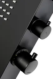 Душова панель Corsan Duo black LED з термостатом A777TBLLED, Чорний матовий - мініатюра 4