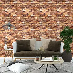 Самоклеюча декоративна 3D панель Sticker Wall під цеглу червоний піщаник матовий 700x770x5мм 058M SW-00000633 - мініатюра 5