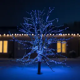 Гірлянда Нитка вулична 1000 LED 100 м на сонячній батареї чорна, синій GarlandoPro SB1000L100MBBL - мініатюра 12