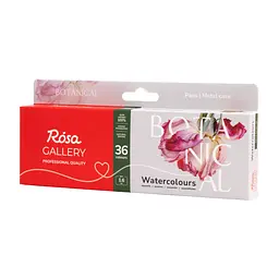Набір акварельних фарб Botanical, 36х1,6 мл, Червоний металевий пенал ROSA Gallery (4823098548102) - мініатюра 5