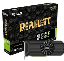 Відеокарта GeForce GTX 1060 3GB Palit StormX (NE51060015F9-1061F) Б/В